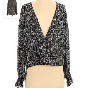 Allsaints Long Sleeve Dot Blouse - XS